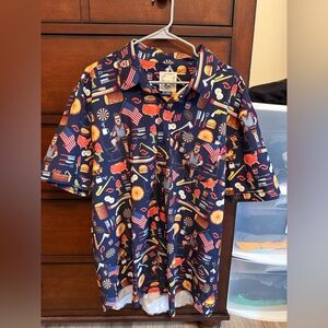 RSVLTS City of Pawnee Themed Shirt with Blue and Orange